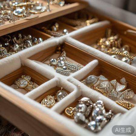 分类收纳，首饰有序放，防磨有软