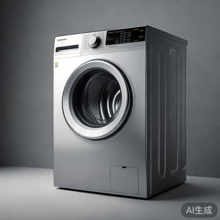 简约银色松下洗衣机，家居完美搭