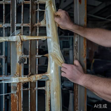 临时胶带修补法