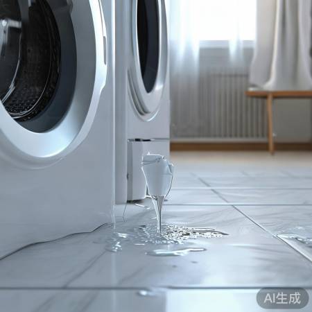 洗衣机进水管破裂易漏水，检查更