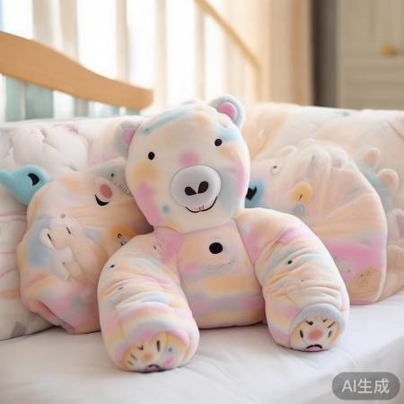 宝宝空调被，柔软温馨，小熊图案