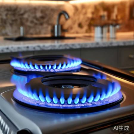 双灶火力调节，高效节能燃气灶