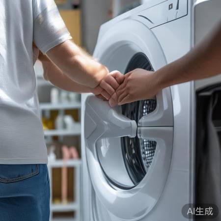 确保门锁紧，勿开甩干门