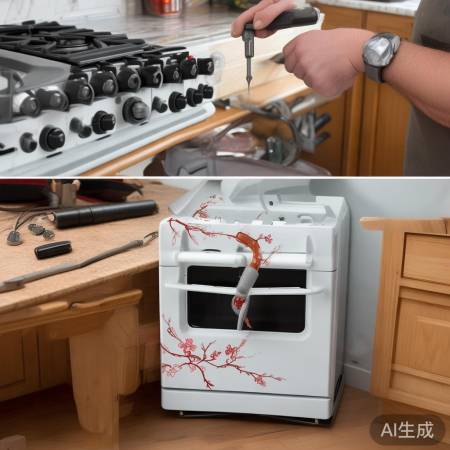 樱花燃气灶排烟管拆装教程。