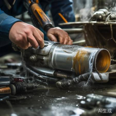 排烟管拆卸小技巧：涂抹润滑剂防