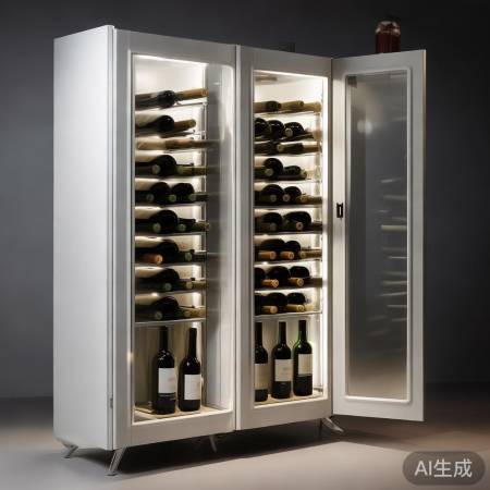 现代简约酒柜，LED光影诱人。