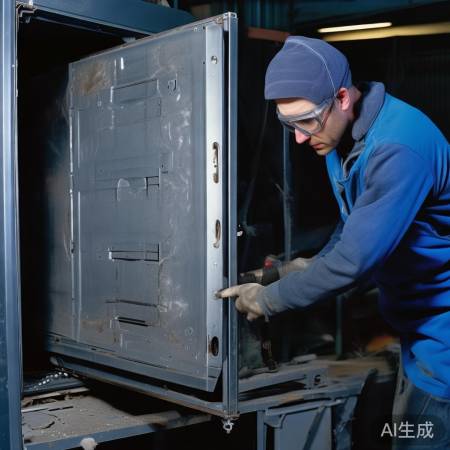 “卸冰箱门：先拆螺丝，小心磁封