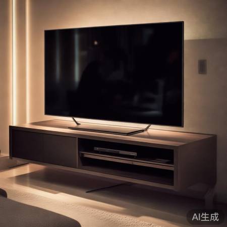 电视柜宜高视线，避光反影观感佳
