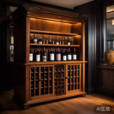 橡木红酒柜，高贵典雅家居配