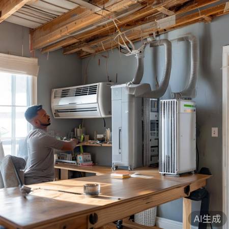 风管机一拖三空调，安装简单省心