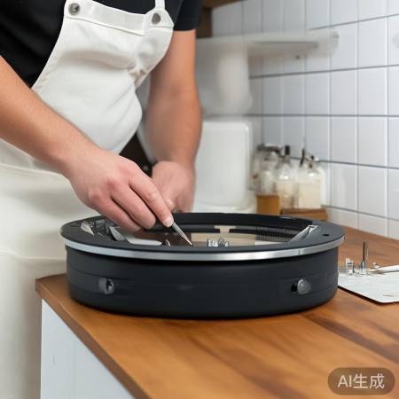 “安装炉头，固定牢固”