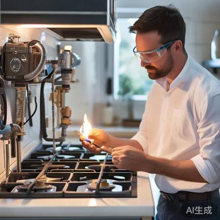 检查燃气灶点火及接口