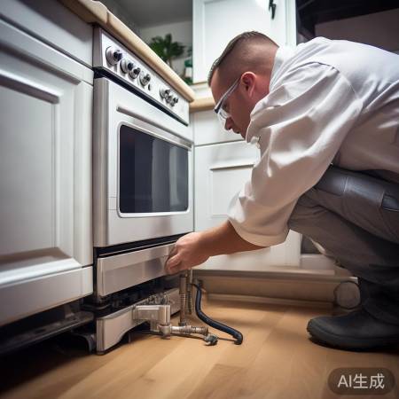 安装燃气灶，确保密封