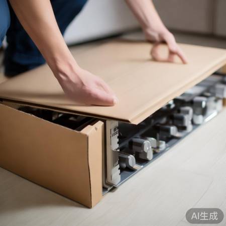 燃气灶拆箱清理准备安装