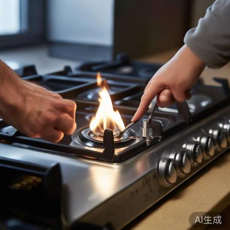 调试燃气灶，观察火焰稳定性