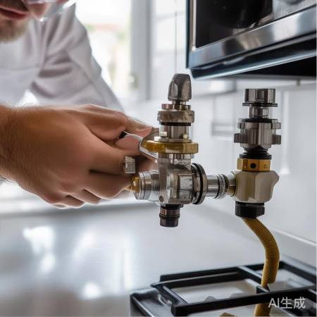 安装减压阀，保护燃气灶