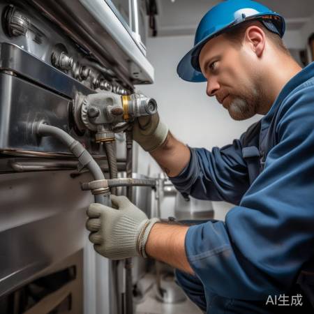 连接燃气管道，注意密封。