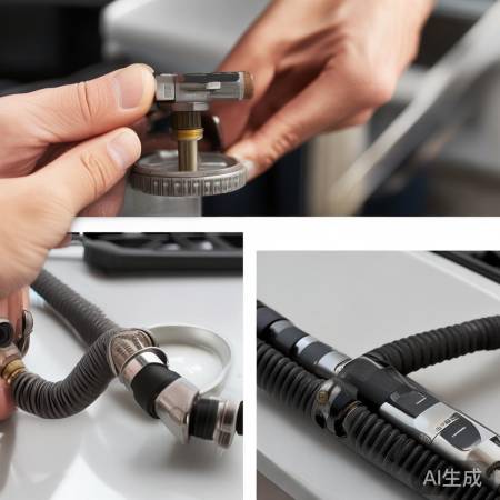 “连接燃气软管，确保牢固”