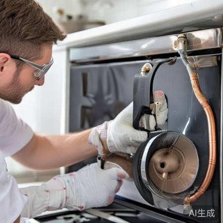 燃气连接，胶带封口防漏