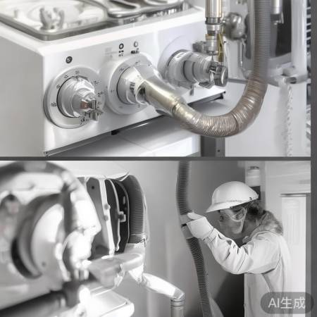 “连接燃气管道，缠紧防漏气”