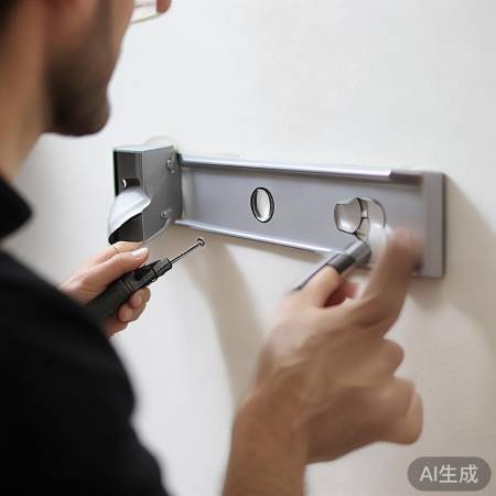 安装支架，用水平仪确保水平