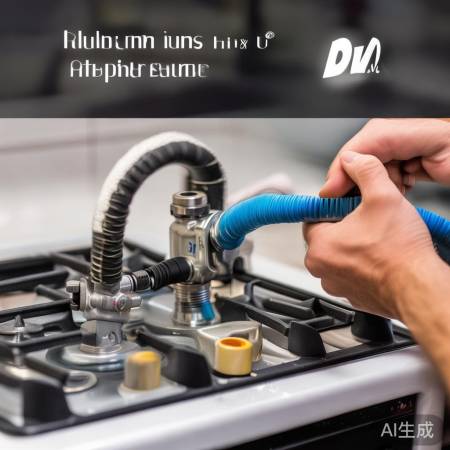 安装软管，涂抹生料带，检查接口