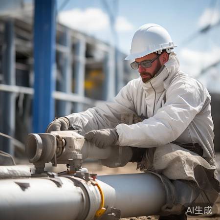 安装三通，拧紧燃气管道