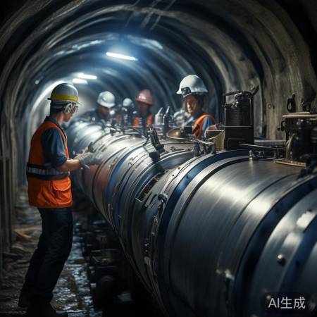 管道检查进行中