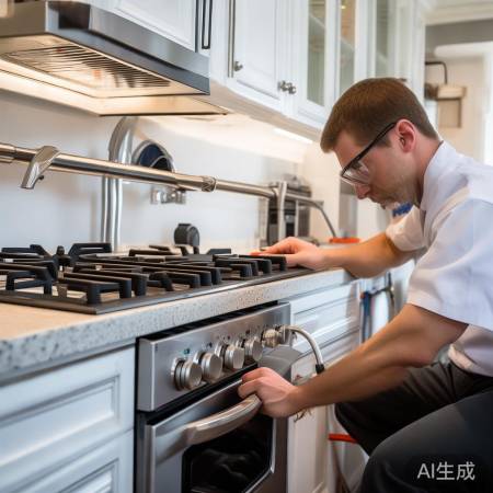 安装燃气灶完成