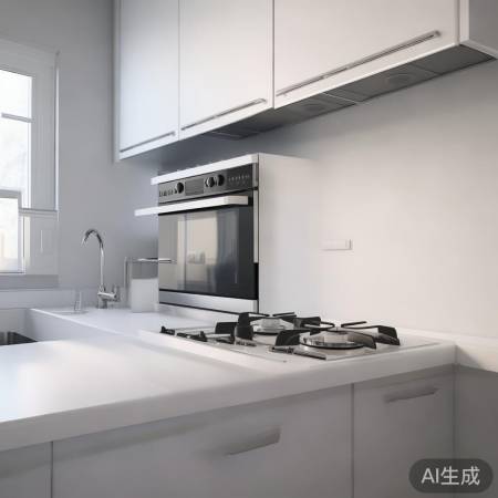 燃气灶通风，距墙角10cm