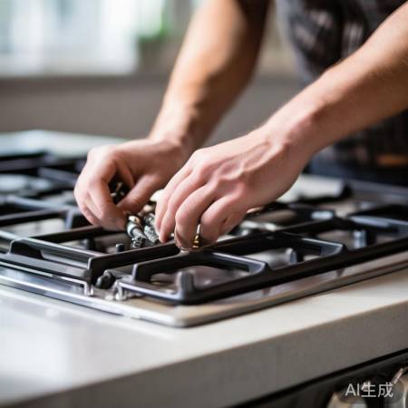 燃气灶安装，轻放勿损