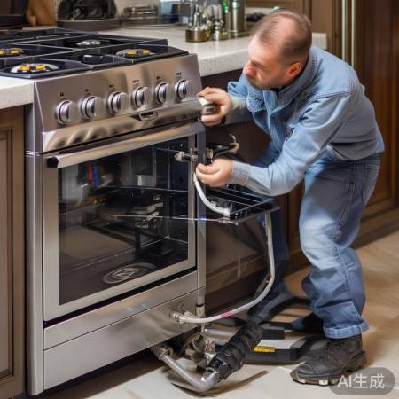 安装燃气灶本体