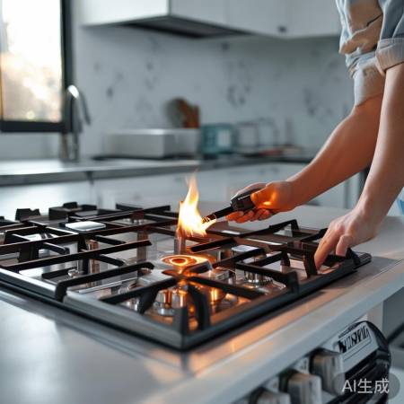 “燃气灶点燃检查，防泄漏”