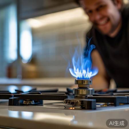 燃气灶点火成功，成就感满满