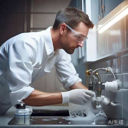 燃气管道连接，肥皂水查泄漏