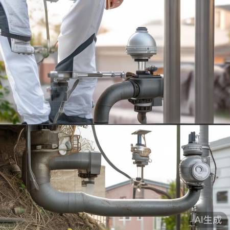 安装燃气表,离地高方便检查