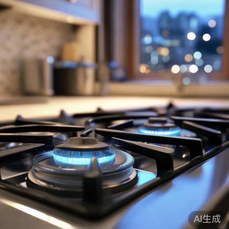 燃气灶安装完毕，无泄漏！