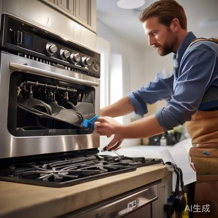 “燃气灶安装，安全为重。”