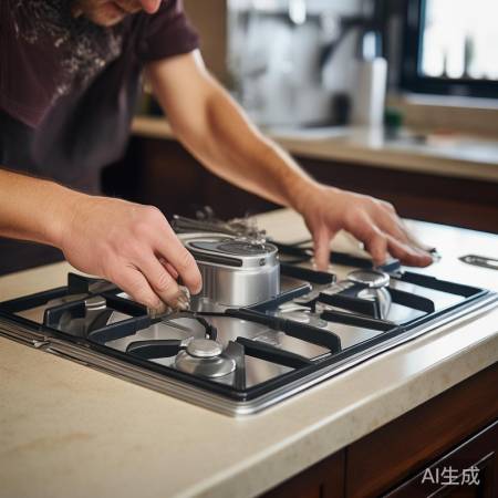 安装燃气灶，稳步搭建中