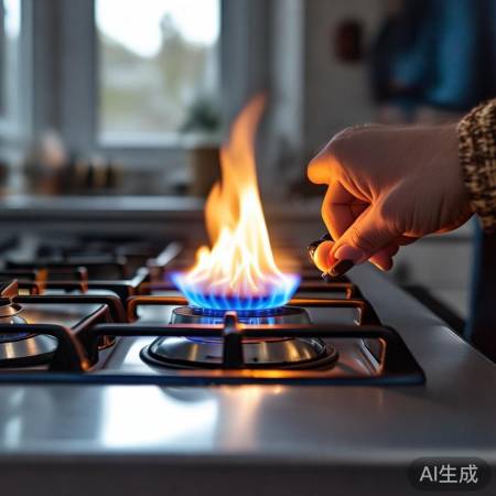 “调整燃气灶火焰大小”