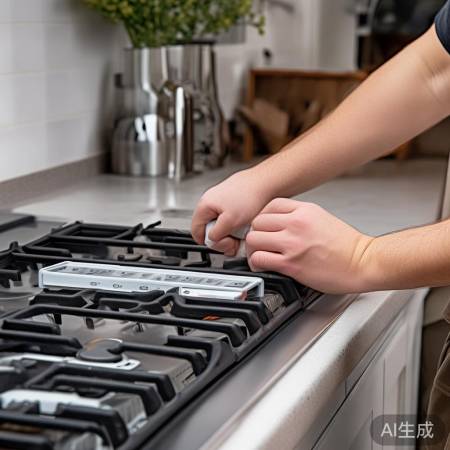 燃气灶装电池盒，操作方便