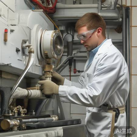 操作燃气需小心，缠紧接口防漏气