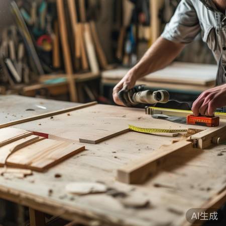 安装台面准备中