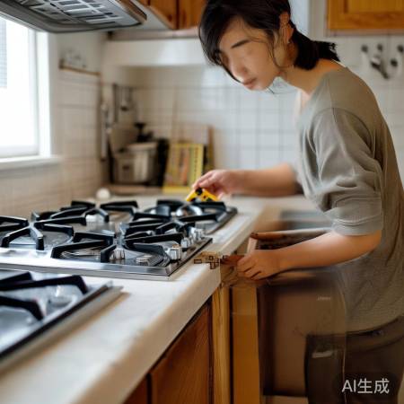 燃气灶宜平稳放置角落