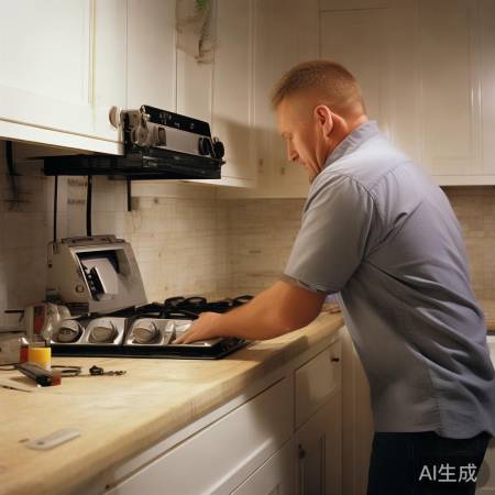 安装灶具，调整高度