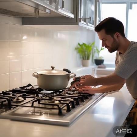 安装灶台，稳如兔子窝