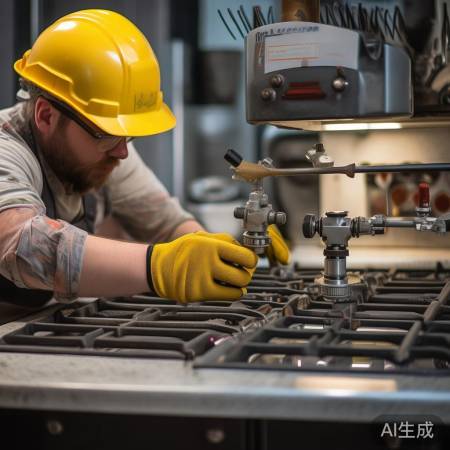 确保阀门关闭，安全安装