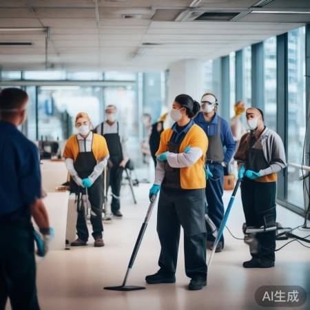 清洁工作进行中