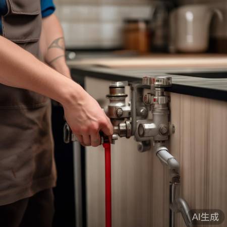 “打开红色标记阀门，听嗤嗤声”