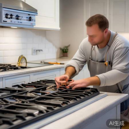 安装燃气灶不复杂，耐心细心即可